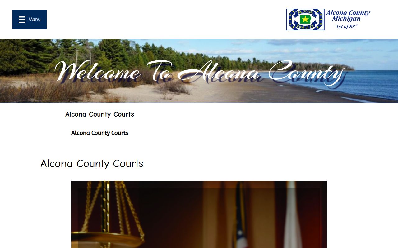 Alcona County court docket court list and court links