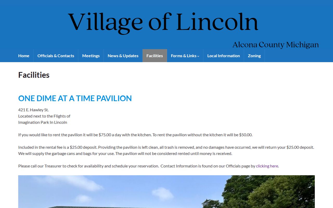 Lincoln court docket context with Lincoln Depot and village facilities